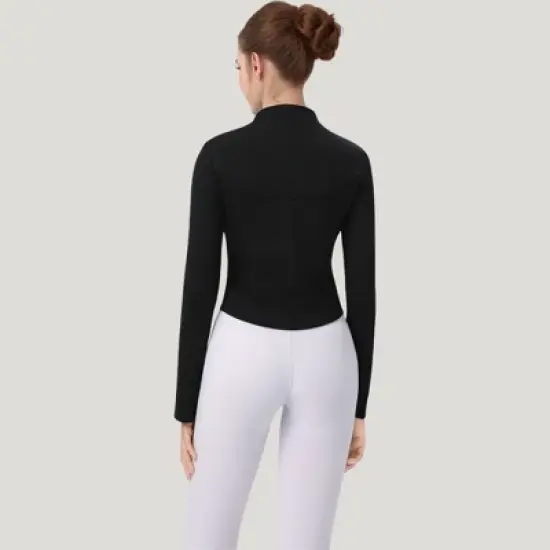 Anna-Kaci Active Women's Long Sleeve Active Top with Half Zip Front and Slim Fit Design image {6}