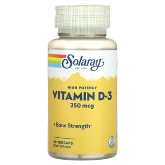 Solaray D3 10,000 LU VCapsules | 60 Count image {4}