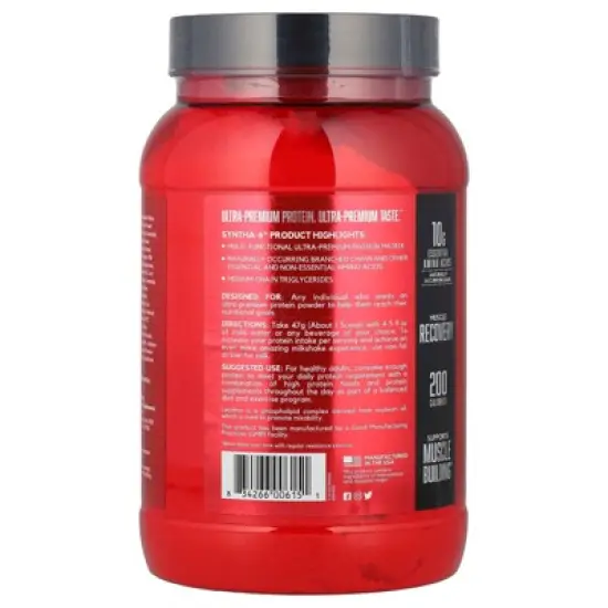 BSN Syntha-6&reg;, Ultra Premium Protein Matrix, Strawberry Milkshake, 2.91 lbs (1.32 kg) image {2}