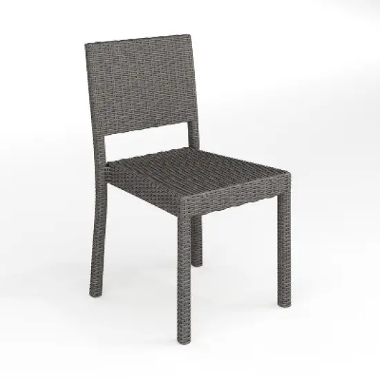 Martha Stewart Bedford Indoor-Outdoor Stackable Patio Dining Chair in Rattan Wicker image {12}