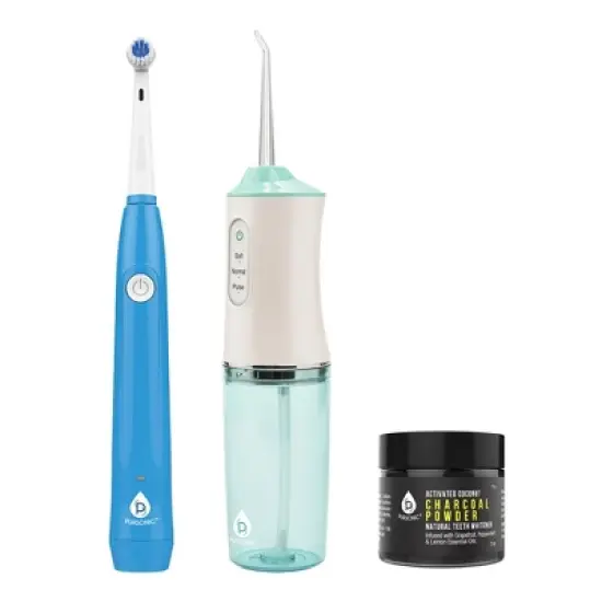 Pursonic Bundle Title: Complete Dental Care Power Pack - Electric Toothbrush, Water Flosser & Whitening Powder image {4}