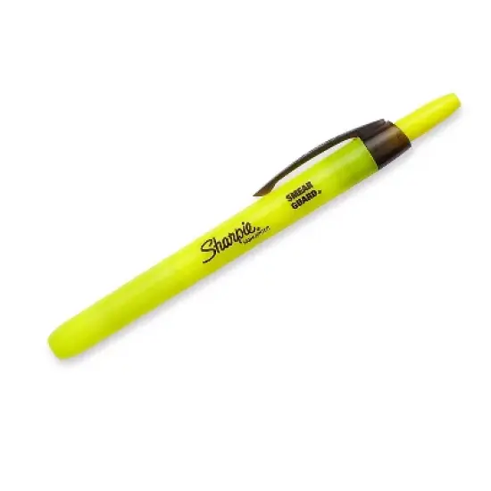Sharpie Accent Retractable Highlighters Chisel Tip Fluorescent Yellow Dozen 28025 image {4}