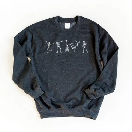 Simply Sage Market Women's Graphic Sweatshirt Dancing Skeleton image {2}
