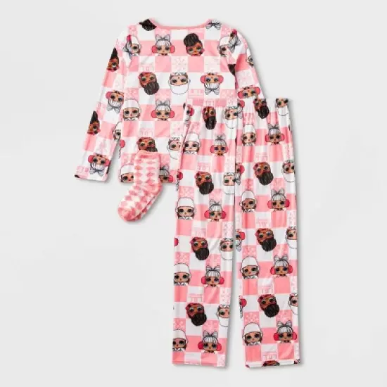 Girls' L.O.L. Surprise! 2pc Pajama Set with Socks - Pink image {1}