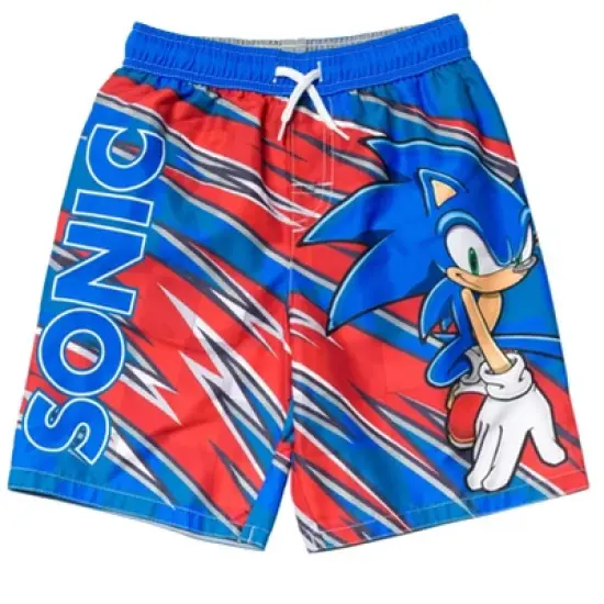 SEGA Sonic the Hedgehog Knuckles Tails Swim Trunks Bathing Suit Little Kid to Big Kid  image {8}