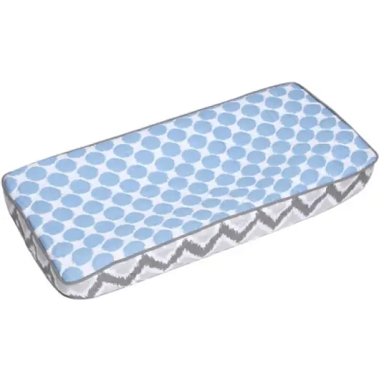 Bacati - Gray Zigzag Blue Dots Muslin Changing Pad Cover.... image {7}