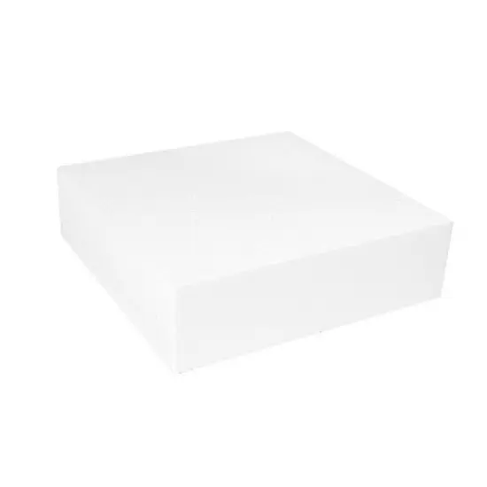 O'Creme Square Cake Dummy for Display Decorating, Styrene 3" High image {9}