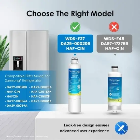 Waterdrop 4pk Replacement for Samsung Water Filter HAF-CIN/EXP DA29-00020B NSF 53 Certified image {2}