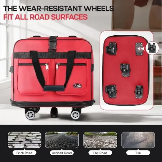 New York Xpress MEX-30,36,40, Expandable Foldable Rolling Duffel Bag with Removable Spinner Wheels image {12}