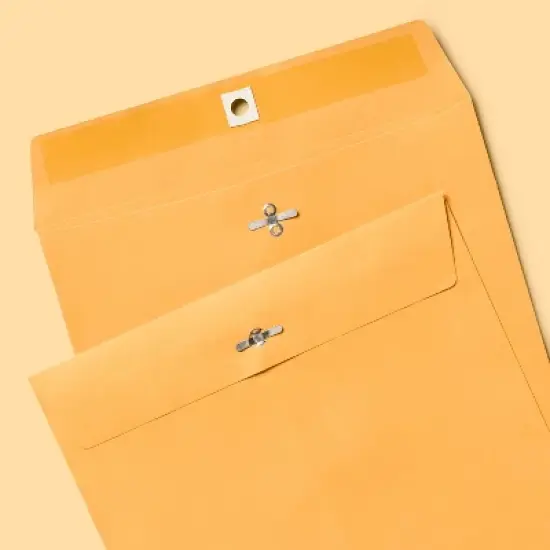 4ct 9" x 12" Clasp Closure Manila Envelopes - up&up&trade;: Large Mailing Envelopes, Beige, Paper, Stationery, 4 Pack image {1}