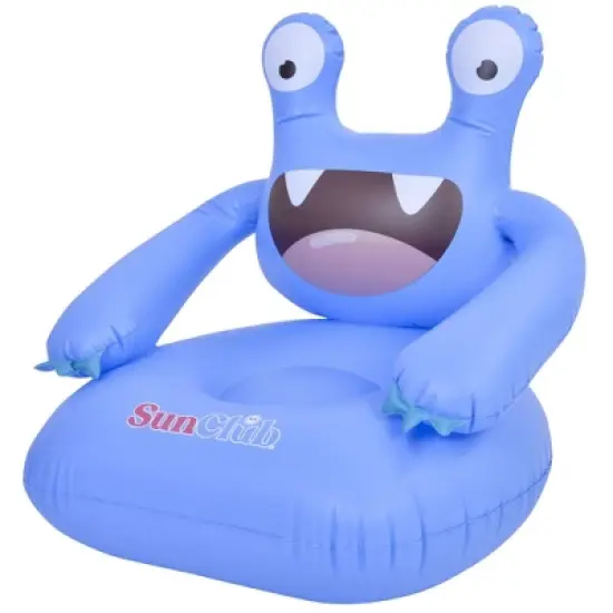 Pool Central 24" Blue Monster Inflatable Poolside Kids Chair image {1}