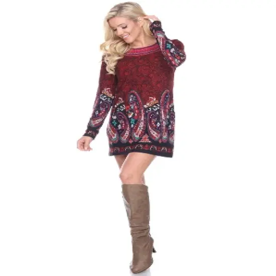 Women's Sandrine Embroidered Sweater Dress - White Mark image {8}