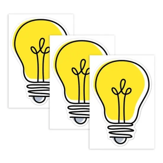 Creative Teaching Press&reg; Core D&eacute;cor Doodle Lightbulb 6" Designer Cut-Outs, 36 Per Pack, 3 Packs image {2}