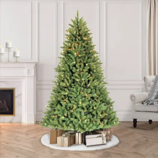 7.5ft Pre-lit Artificial Christmas Tree Full Forest Fir - Puleo image {2}