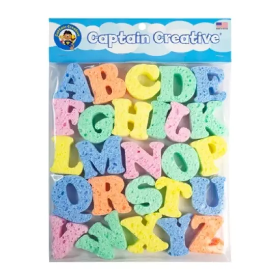 Captain Creative Super Sponges, 2", Uppercase Alphabet, 26 Pieces image {3}