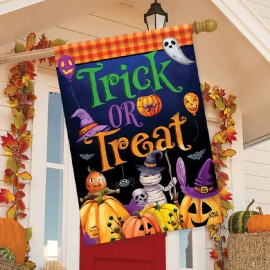 Trick Or Treat Party House Flag 28" x 40" Briarwood Lane image {2}
