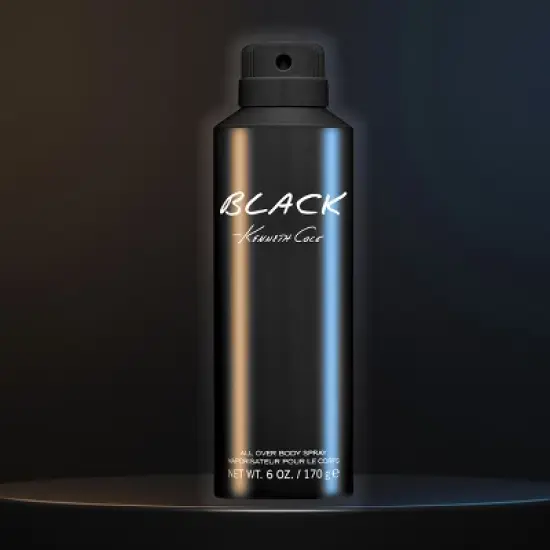 Kenneth Cole Black Body Spray for Men 6 oz | Fresh Woody Aromatic Cologne with Spices, Herbs & Musk Notes | Long Lasting Everyday Men&rsquo;s Fragrance image {2}