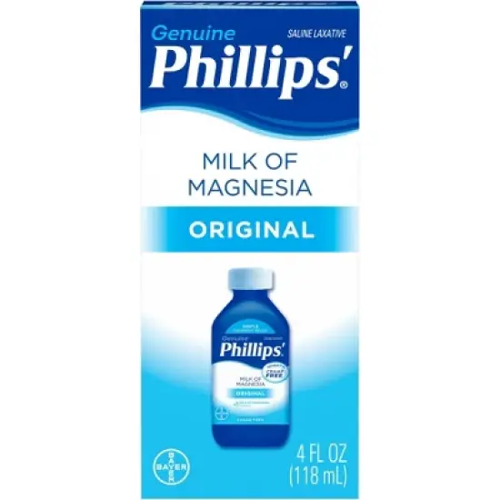 Genuine Philips Milk of Magnesia Saline Laxative Original 4 oz, 1 Count image {8}