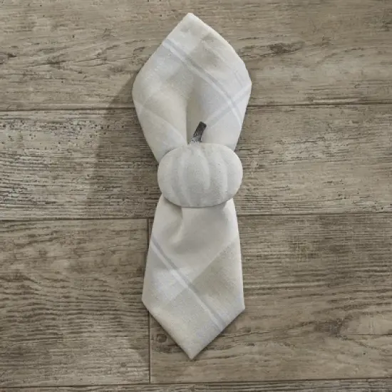 Park Designs Cream Pumpkin Napkin Ring Set of 4 image {2}