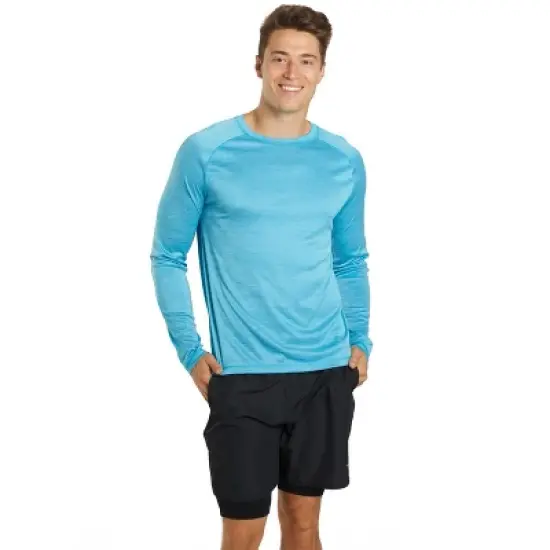 Sporti Sporti Men's L/S Hybrid II UPF 50+ Sun Shirt Black Small image {1}