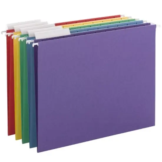 Smead Hanging File Folder with Tab, 1/3-Cut Adjustable Tab, Letter Size, 25 per Box image {2}