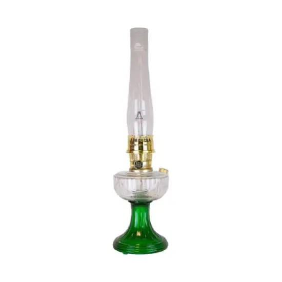 Aladdin Lincoln Drape Oil Lamp - Traditional Classic Indoor Oil or Kerosene Fuel Lamp, Bright White Light, Glass with Brass Trim image {7}