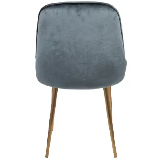 Set of 2 Marcl Contemporary Dining Chair Gold/Blue - LumiSource image {4}