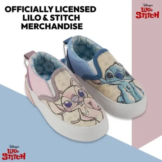 Disney's Lilo and Stitch Girls Slip On Sneakers - Lilo, Stitch, Angel, Ohana Slip-On Design Shoes for Kids - Disney Stitch Slip On Sneakers (9) image {5}
