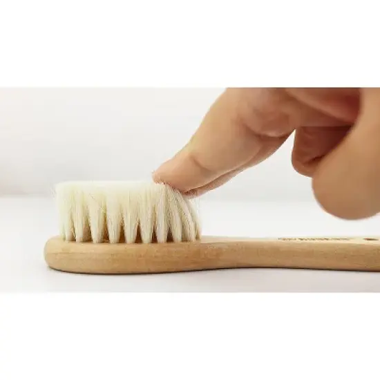 Haakaa Goats Wool Wooden Baby Hairbrush 1 pk image {4}