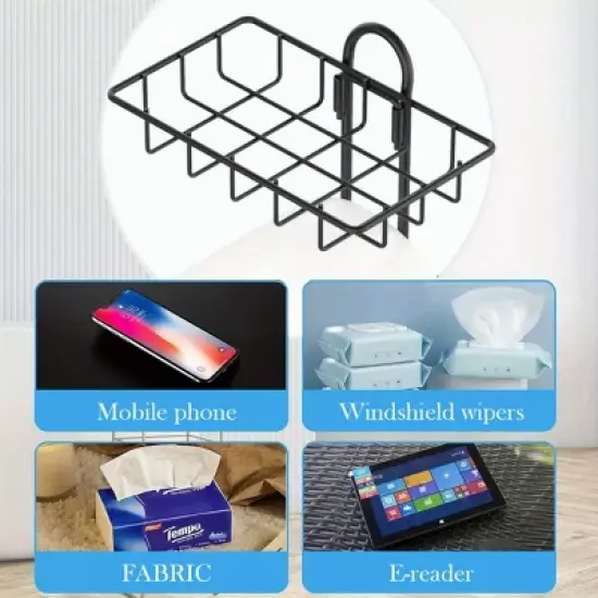 SEVOBAL Tissue Paper Roll Stand Shelf Bathroom Toilet Paper Storage Holder Floor Standing Toilet Paper Dispenser, Black, 14.04"*7.22"*2.34" image {4}