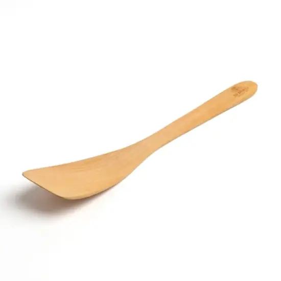 Berard Contour Olive Wood Curved Spatula, 12-Inch image {1}