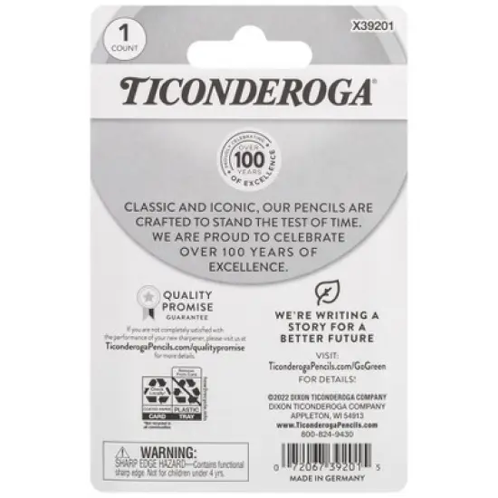 Ticonderoga&reg; Two Hole Pencil Sharpener, Green/Yellow, Pack of 6 image {6}