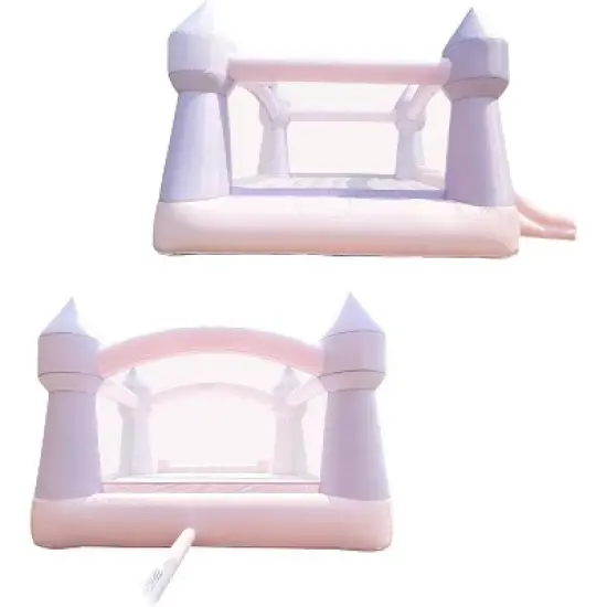 Bounceland Party Castle Cotton Candy Bounce House - Pink image {1}