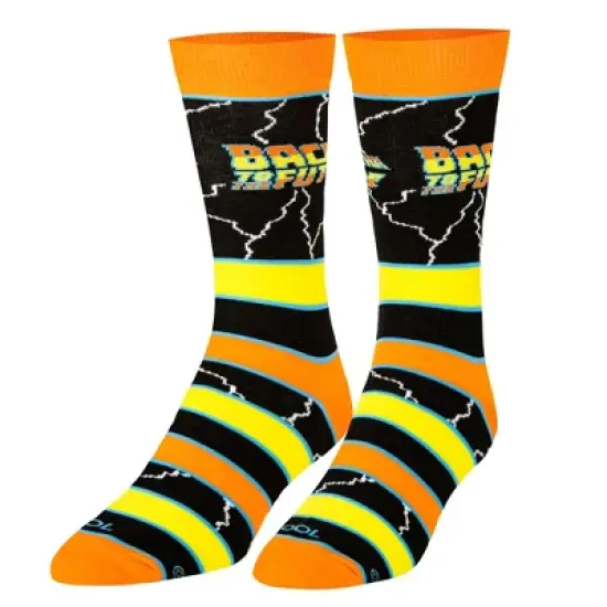 Odd Sox, Back to the Future Merchandise, Men's Fun 80's Crew Socks Large, Assorted image {7}