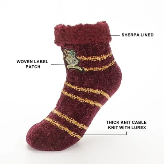 Harry Potter Womens Faux Lined Quarter Crew Socks image {1}