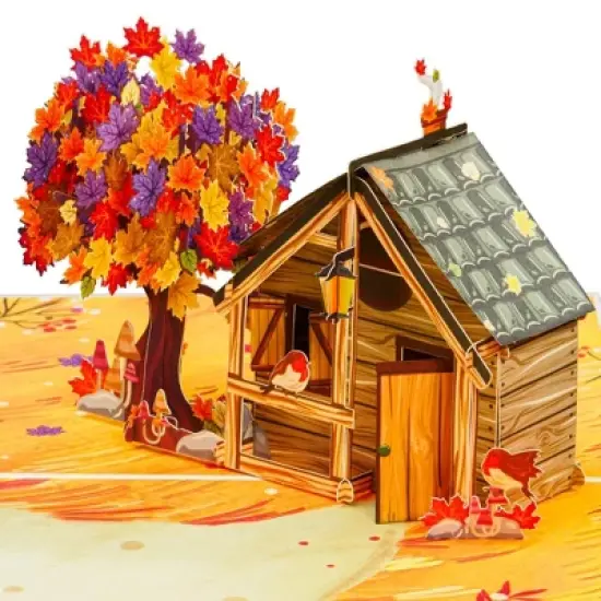 Paper Love 3D Frndly Cozy Autumn Home Pop Up Card image {3}