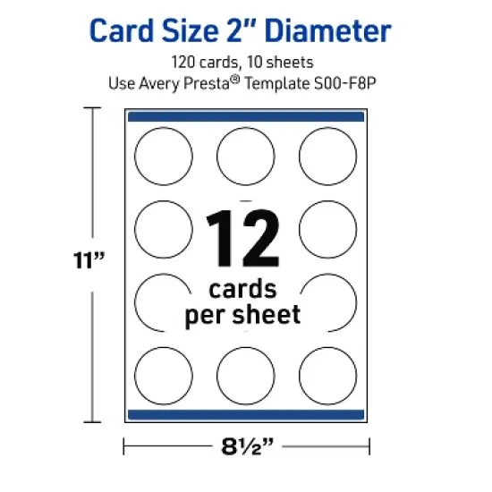 Avery Round Business Cards, Polka Dots Design, 2", 120ct image {4}