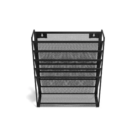 TRU RED 5-Pocket Mesh Letter Wall File Black (TR57582-CC) image {2}