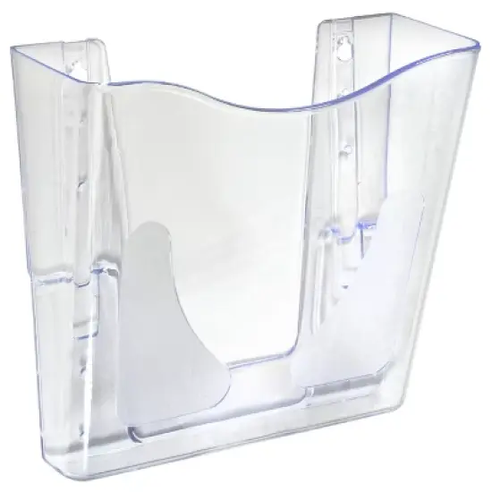 Azar Displays Single Vertical Pocket Wall Mount File Holder for Office, Home and School, 2-Pack image {1}