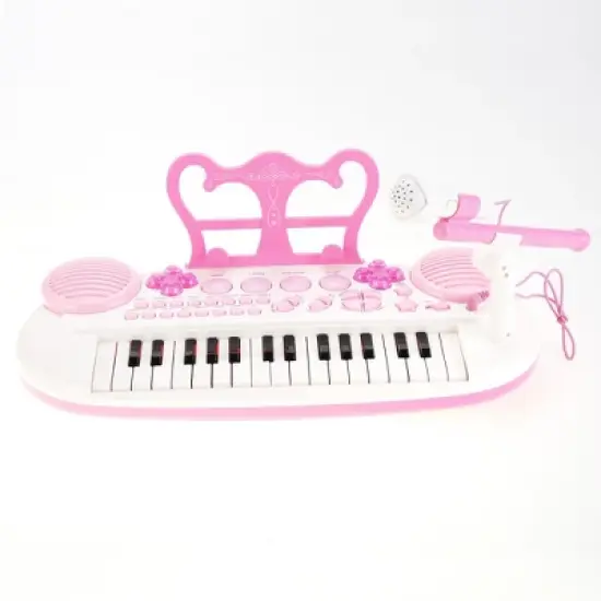 Link Link Worldwide Ready! Set! Play! 31-Key Electronic Keyboard Piano With Microphone, Musical instrument For Kids image {9}