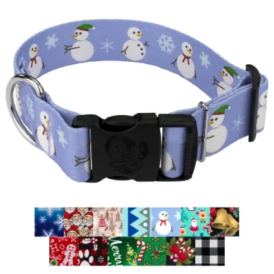 Country Brook Petz HossFit Jr Wide Deluxe Dog Collar - Christmas Collection image {5}