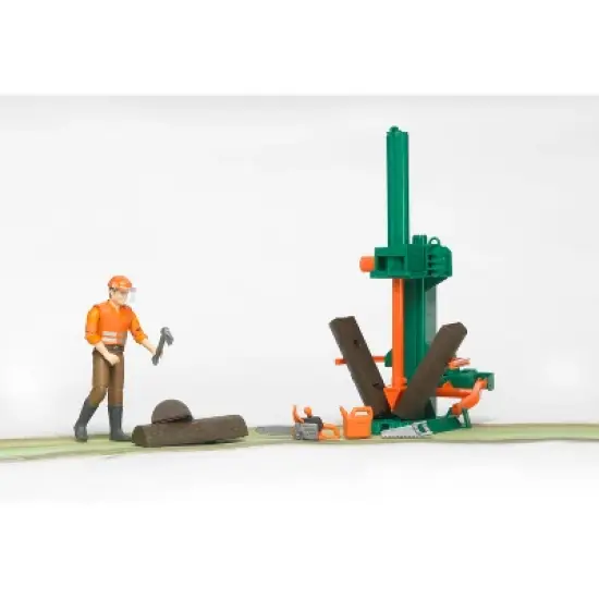 Bruder bworld Logging Set with Man, Chainsaw, Axe, Accessories image {1}