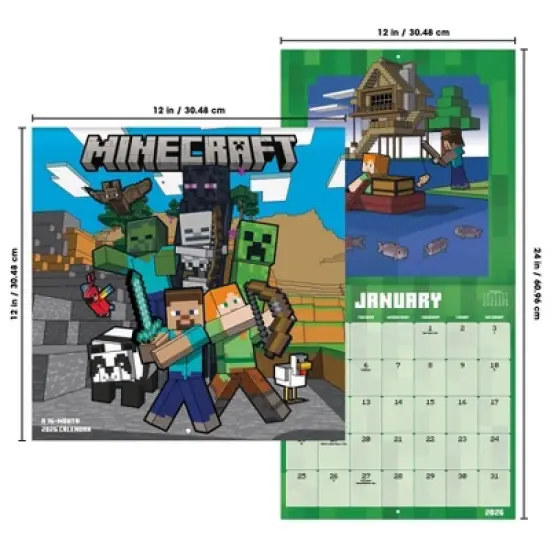 Minecraft 2026 12"x12" Wall Calendar image {6}