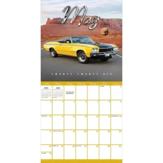TF Publishing 13.5"x14.5" 2026 Classic Cars Wall Calendar image {5}