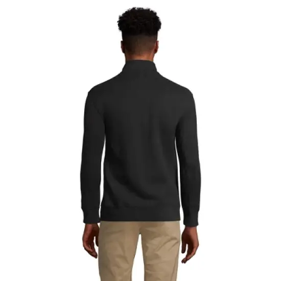 Lands' End Men's Bedford Rib Quarter Zip Sweater image {1}