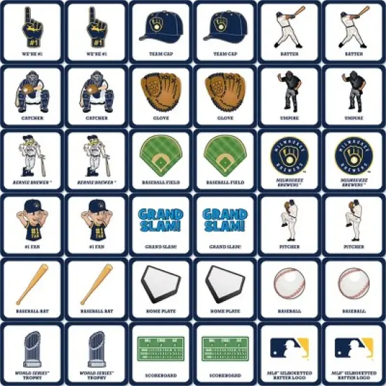 MasterPieces Officially Licensed MLB Milwaukee Brewers Matching Game for Kids and Families image {2}