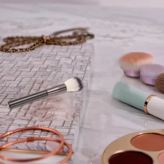 Unique Bargains Reusable Loose Powder Brush Brown 1 Pc image {4}