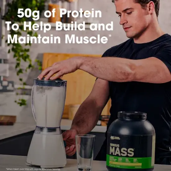 Optimum Nutrition Serious Mass 100% Whey Protein Powder - Chocolate - 2.96lbs - 4 Servings image {4}