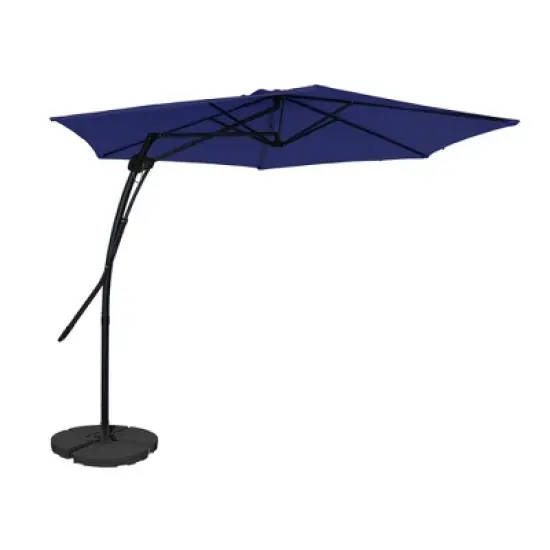 Mondawe 10 ft. Square Cantilever Outdoor Market Umbrella 360-Degree Swivel With Base Stand Included image {5}