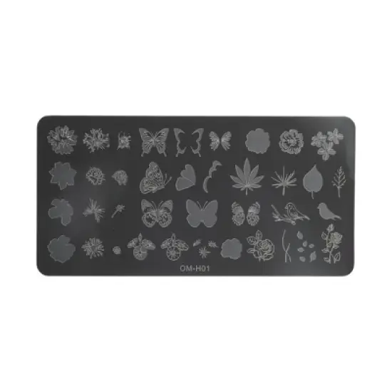 Unique Bargains Colorful Nail Art Stamp OM-H01 Silver Tone 1 Pc image {5}